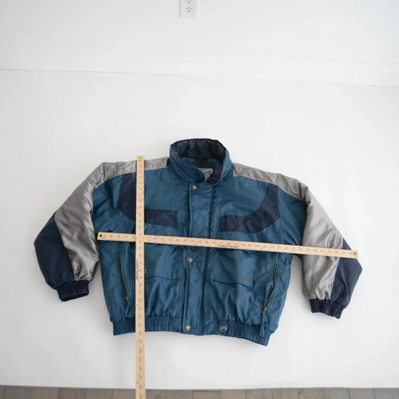 Vintage Extreme Limit Teal and Navy Zip Up winter Jacket Coat XL - Picture 4 of 12